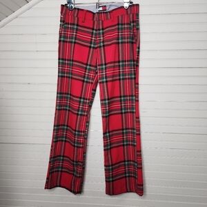 Tommy Jeans 2002 Red Plaid Pants Size 5 Y2K